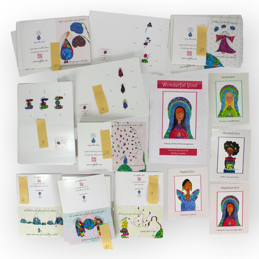 WonderfulYou Book + LUPITA 145 NOTECARDS assorted StrongPlumStudio